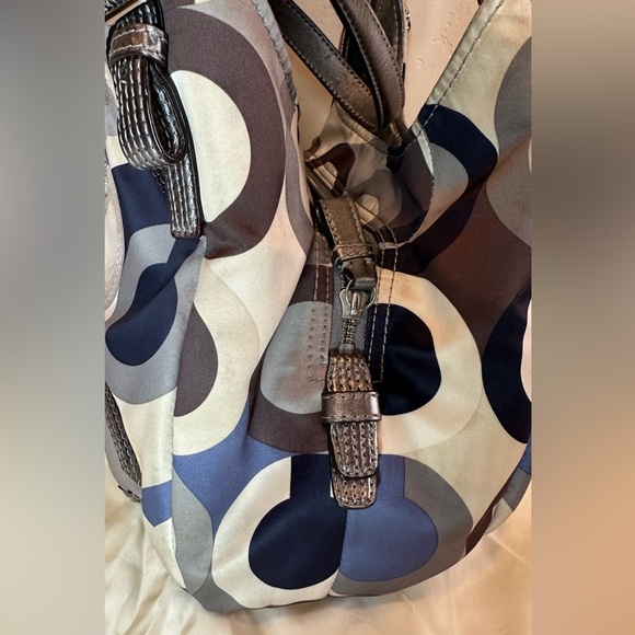 Coach Madison Scarf Print Sequin Shoulder Bag - Picture 7 of 11